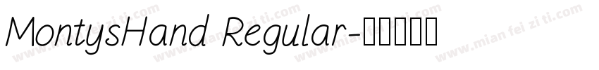 MontysHand Regular字体转换
